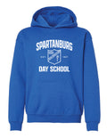 NEW Spartanburg Day School Royal Classic Crest Hoodie