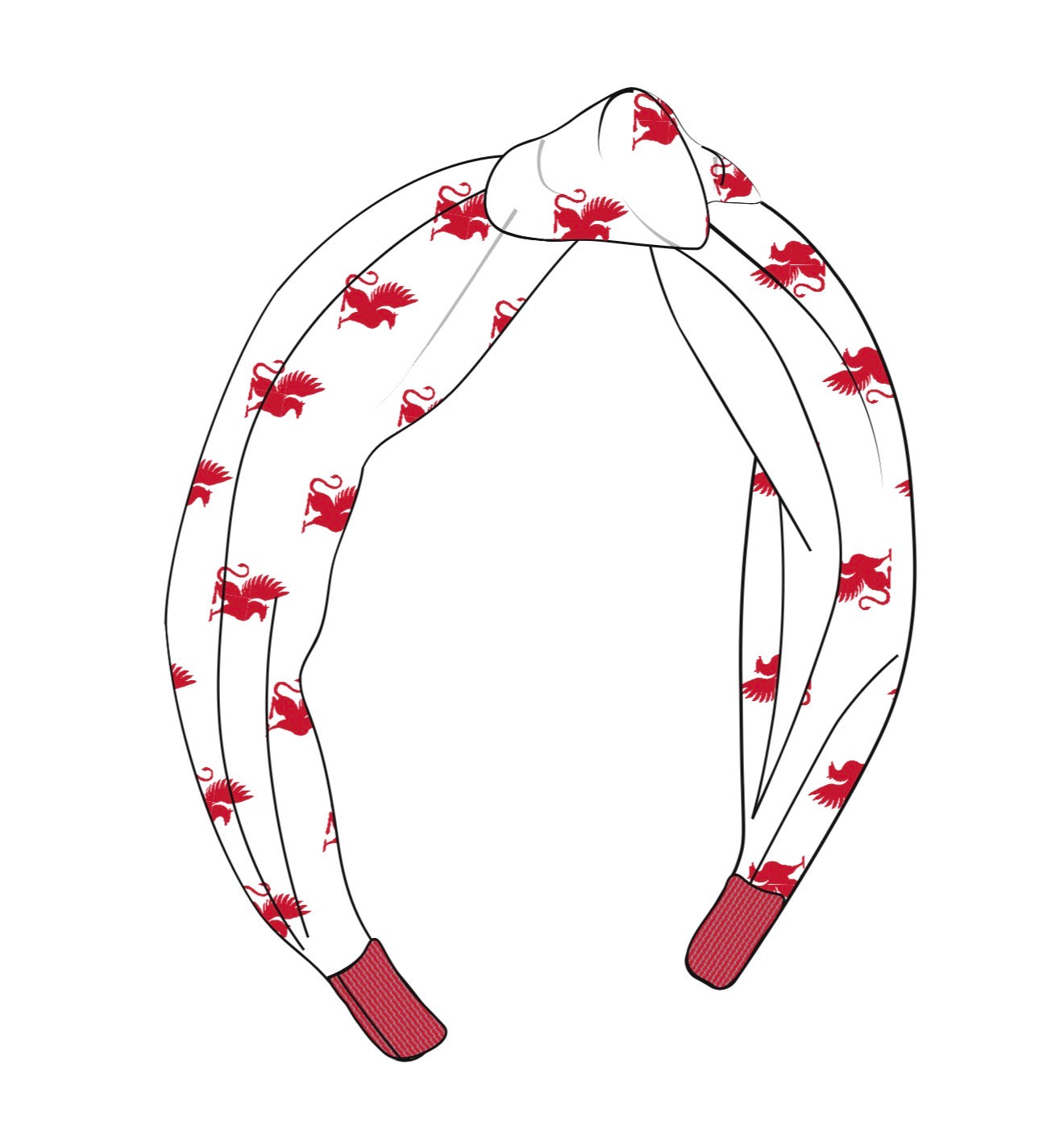 Wee Ones Adult Printed Griffin Knotted Headband