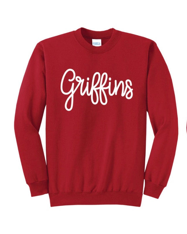 NEW Spartanburg Day School Embroidered Script Crewneck