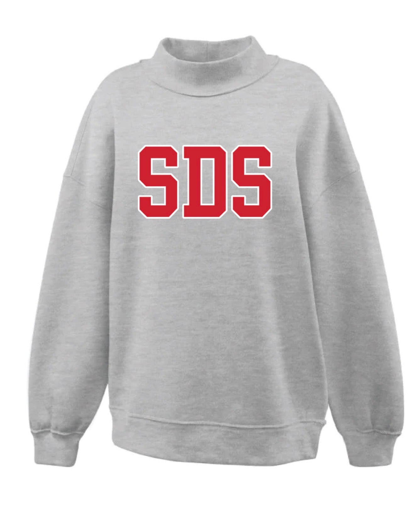 SDS Varsity Block Letter Mock Neck Sweatshirt