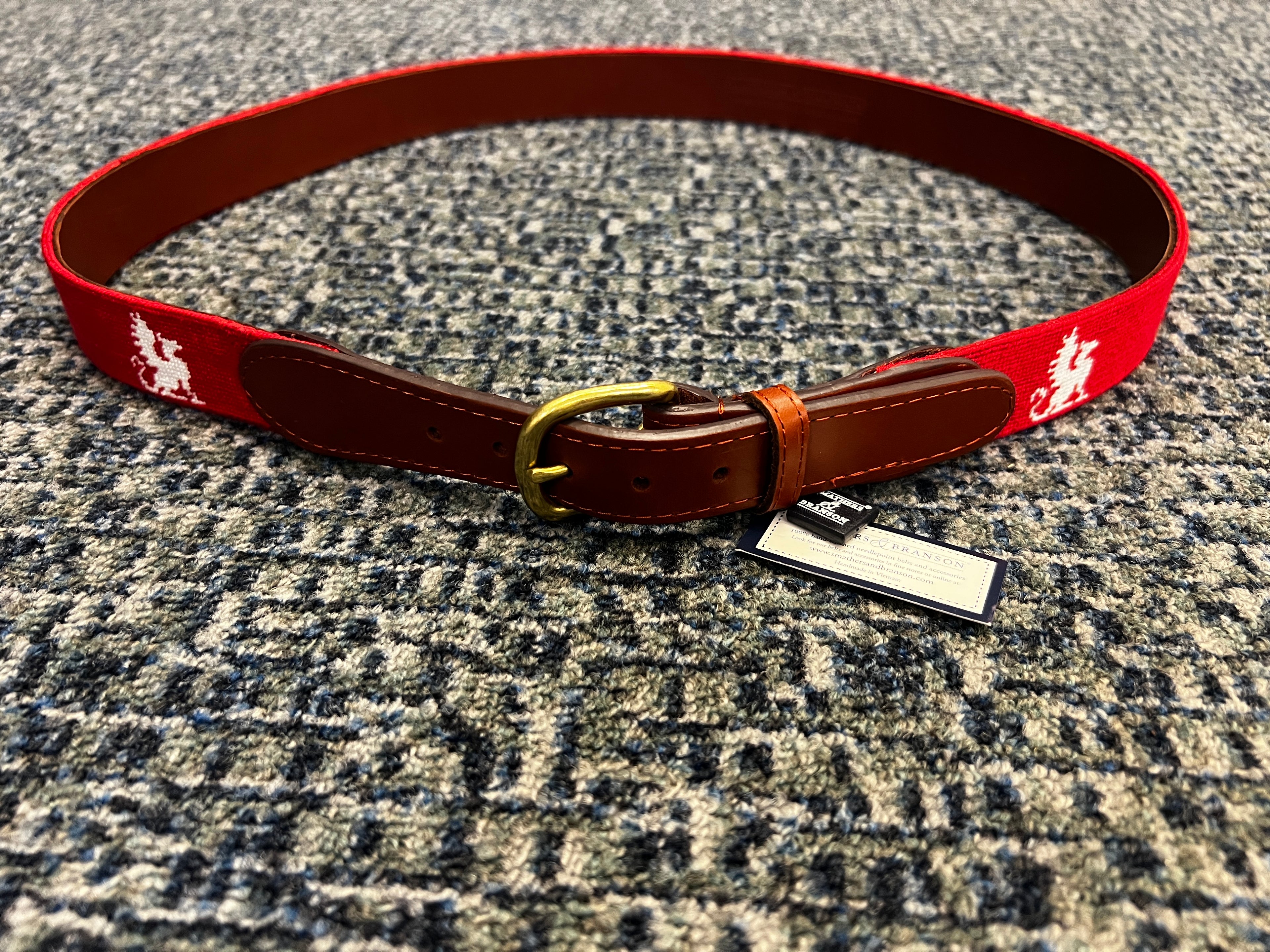 Smathers & Branson Needlepoint Griffin Belt