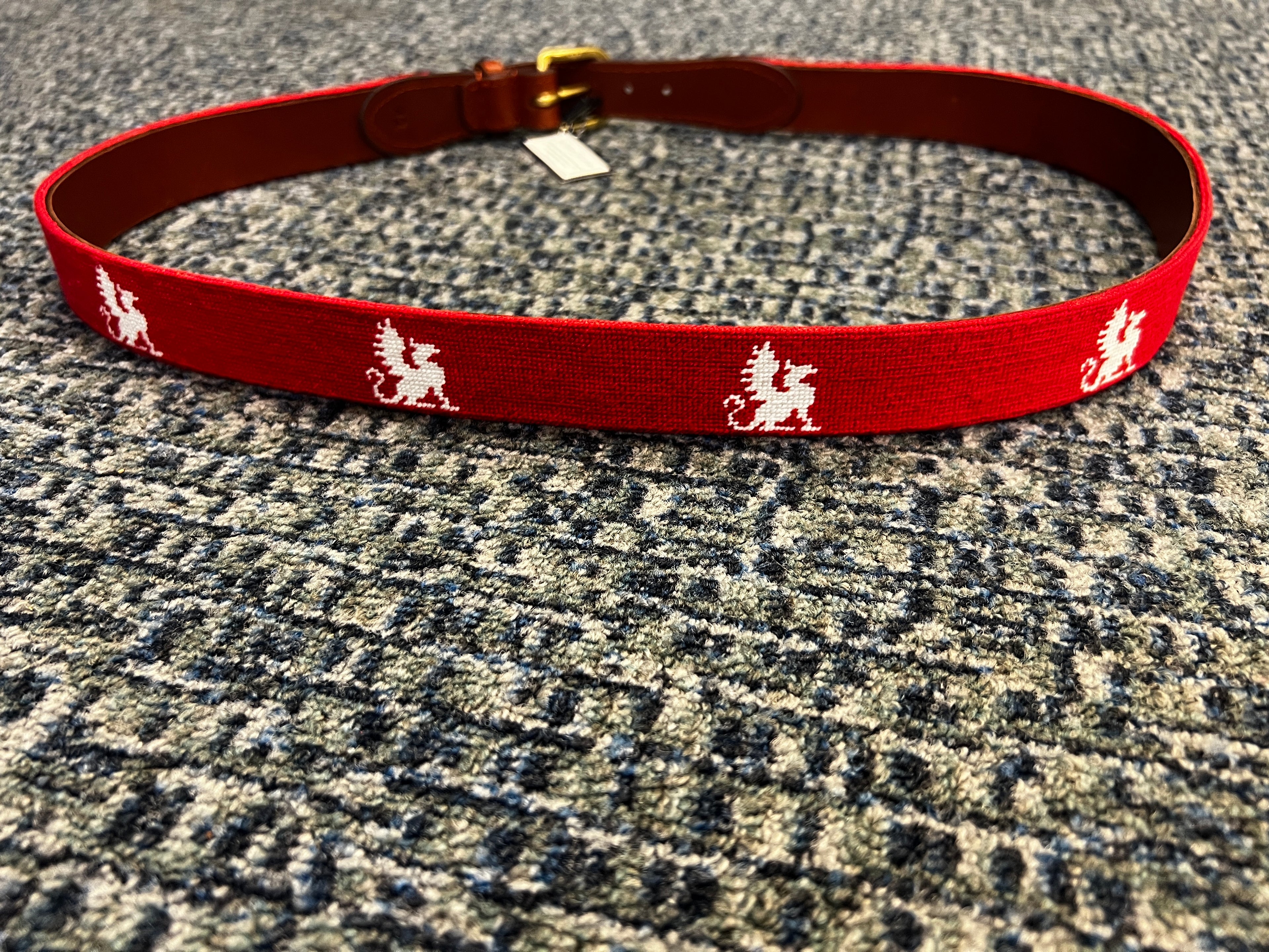 Smathers & Branson Needlepoint Griffin Belt