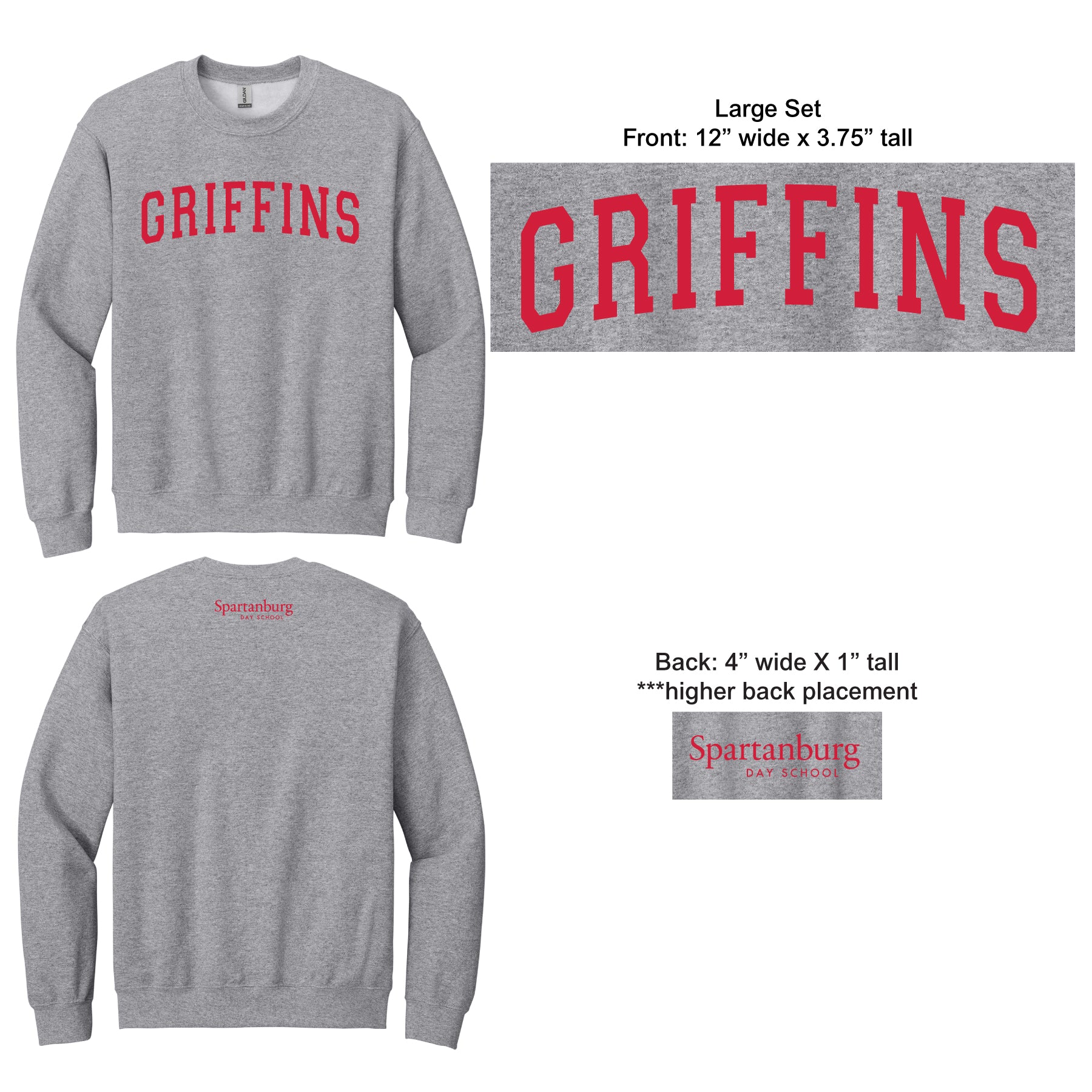 “Griffins” Gray Crewneck Sweatshirt