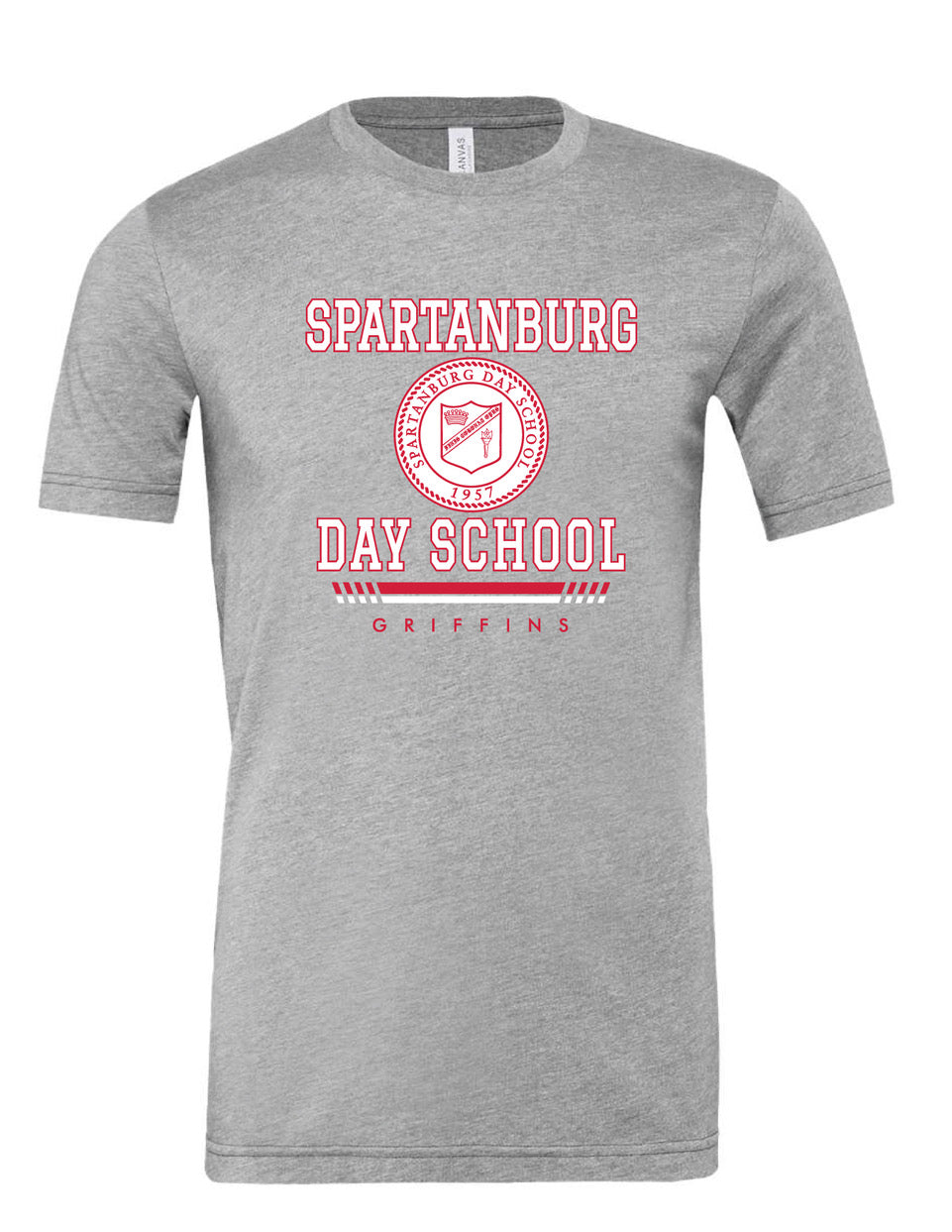 NEW Spartanburg Day School Collegiate Crest Tee