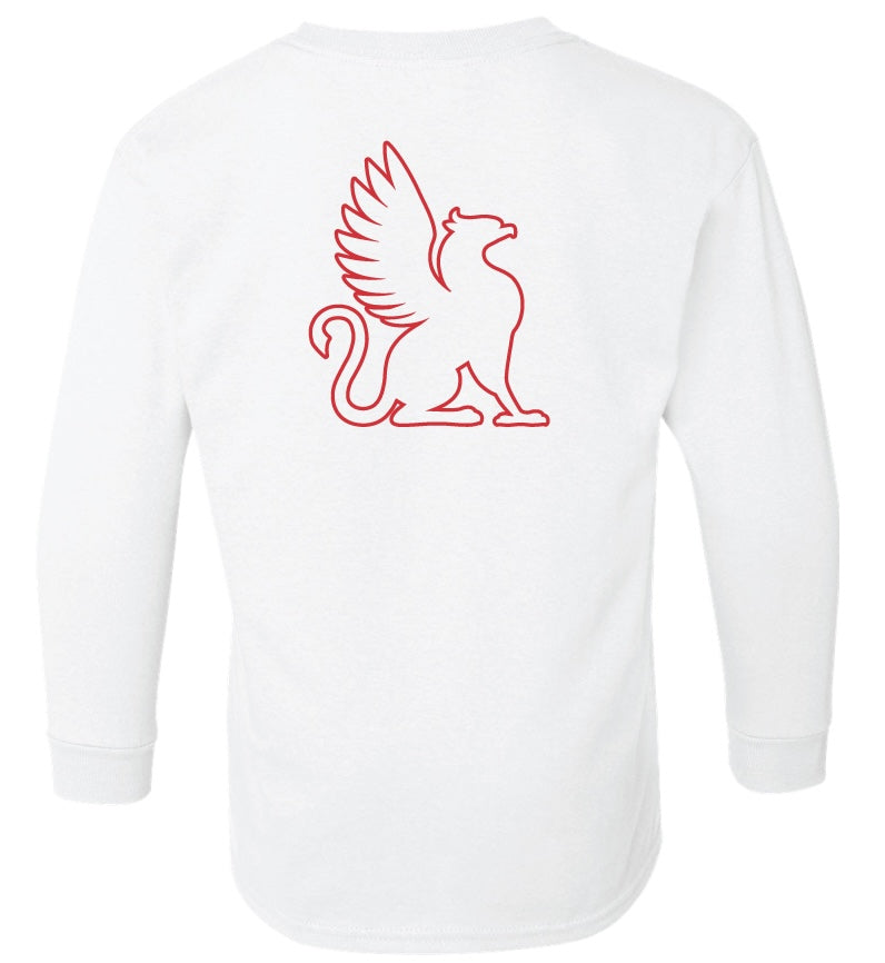 Long Sleeve Tee with Red Griffin Detail